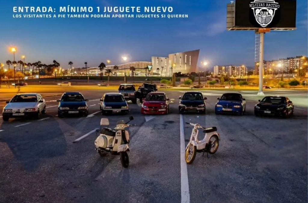 Concentración Benéfica de Coches en Málaga: Juguetes para Niños el 16/12/2023